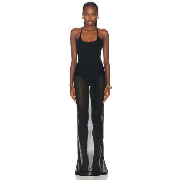 JACQUEMUS La Robe Maille Nodo Dress Black Long 36 NWOT $860 - Picture 1 of 5
